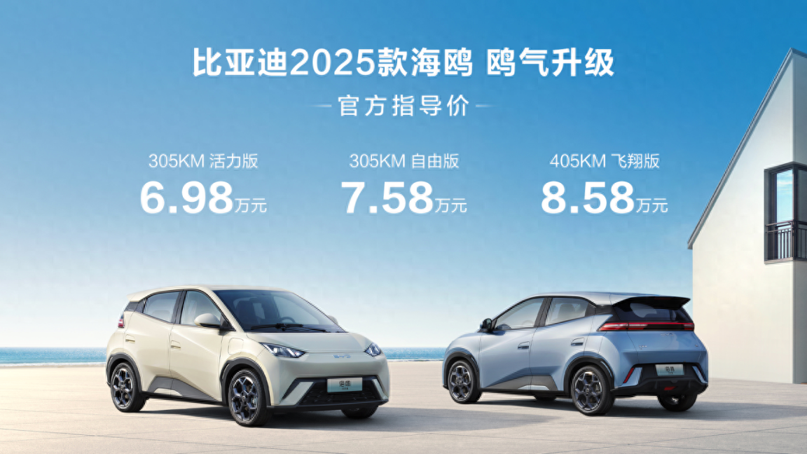 6.98萬元起！比亞迪2025款海鷗正式上市