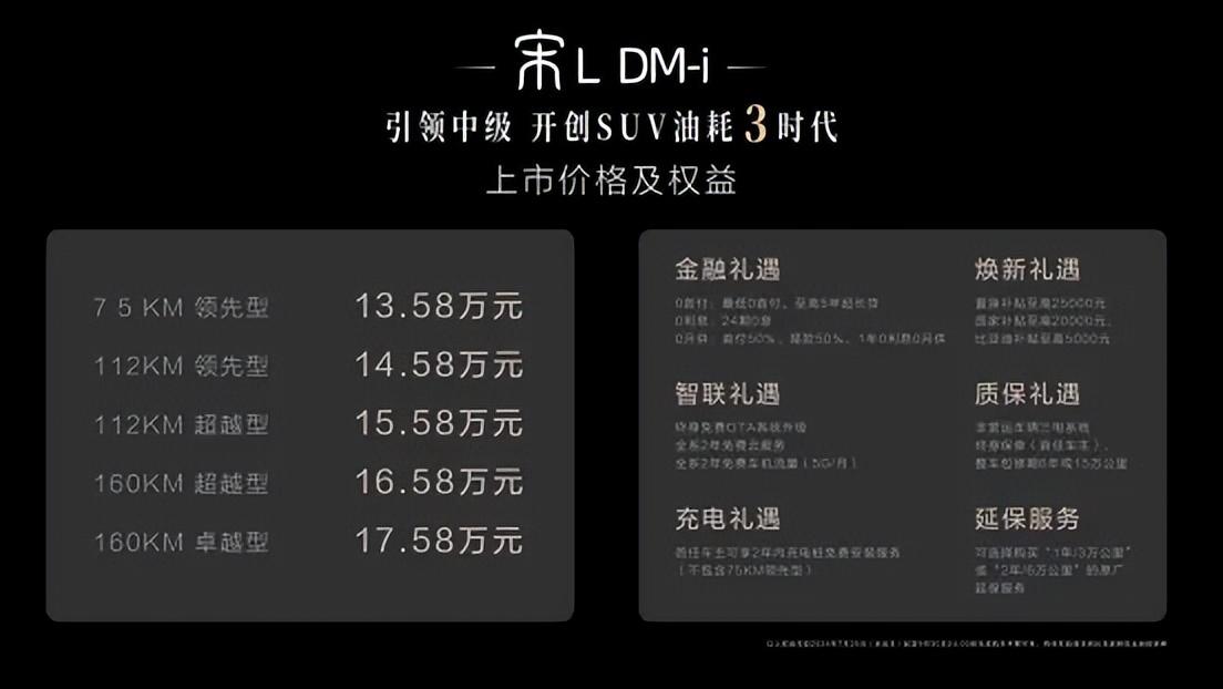 13.58萬元起，第五代DM技術首款中級SUV宋L DM-i 亮相津門