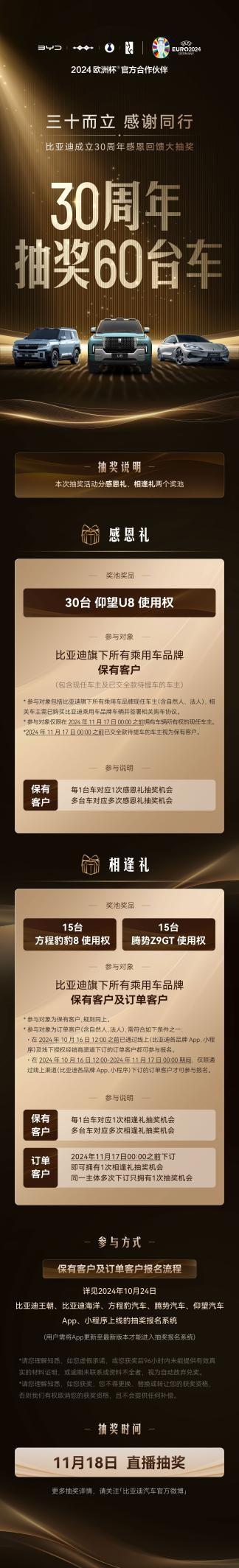 比亞迪車(chē)主贏麻了！60臺(tái)新車(chē)抽獎(jiǎng)福利震撼來(lái)襲